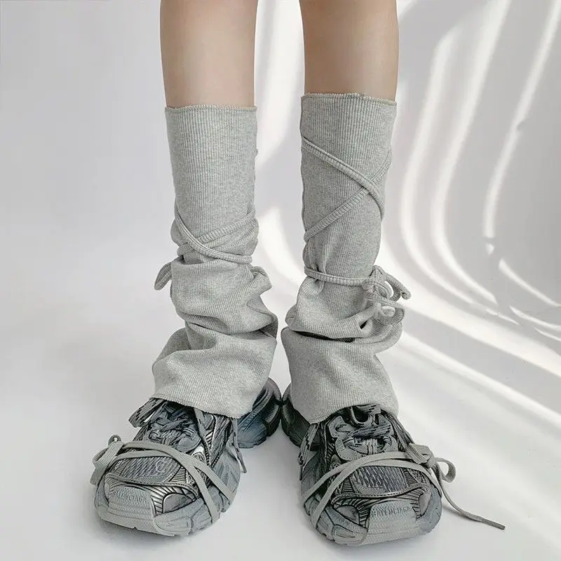 Милые гетры для девочек женские осенне-зимние теплые вязаные повязки на ногу