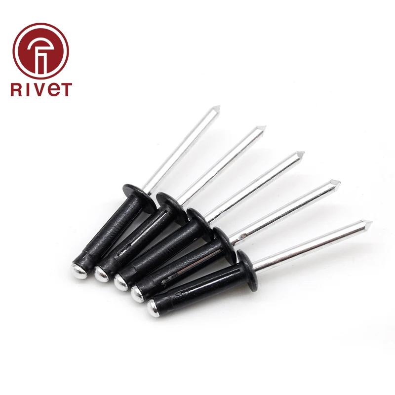 

20/50/100/200/500/1000 шт. трехстворчатая заклепка получерная алюминиевая заклепка черный фланец складная заклепка металлическая поп взрывная глухая заклепка