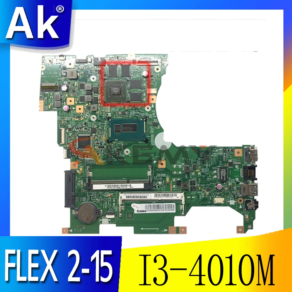 

Akemy LF15M MB 13308-1 448.00Z04.0011 For lenovo FLEX 2-15 Laptop motherboard SR16Q I3-4010M CPU