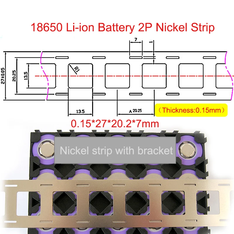 Никелированная стальная и медная полоса для пайки аккумуляторов 18650/21700