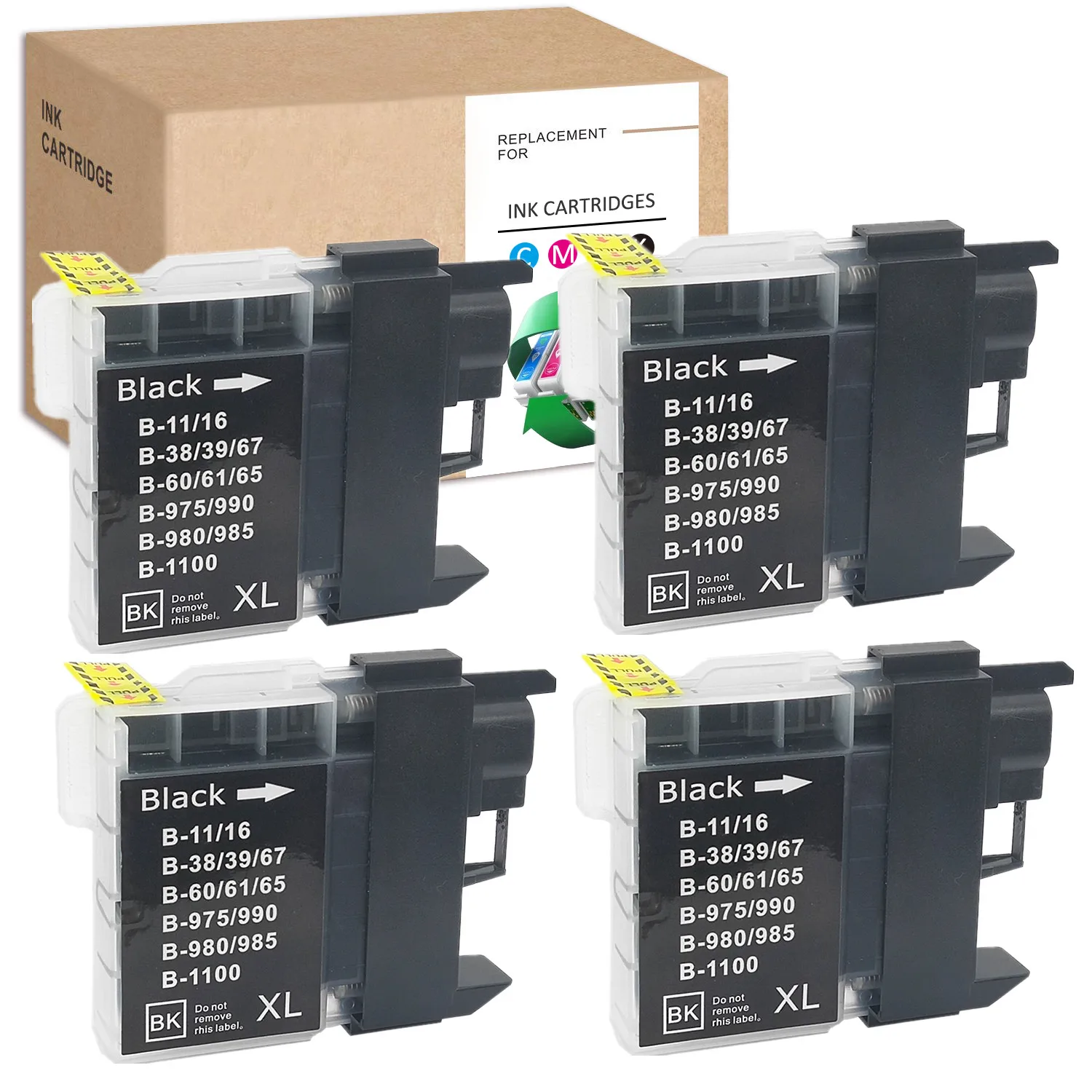 Для Brother LC975 LC980 LC985 LC990 LC1100 Чернила DCP-145C 163C 165C 167C 185C 195C 365CN 373CW 375CW 377CW 383C 385C 387C 395CN