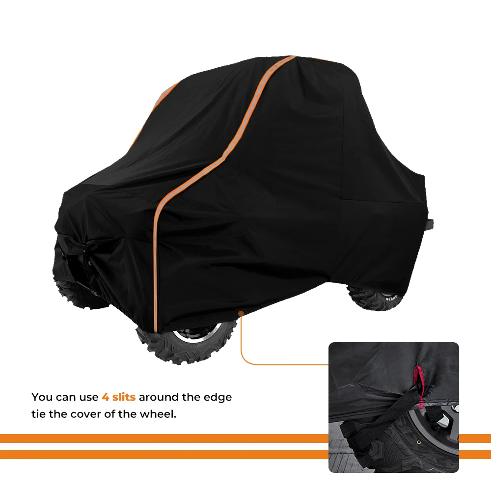 

UTV Black Waterproof Utility Vehicle Storage Cover Side-by-Side SxS for Polaris Ranger 570 900 S 1000 RZR 900 Models 2014-2021