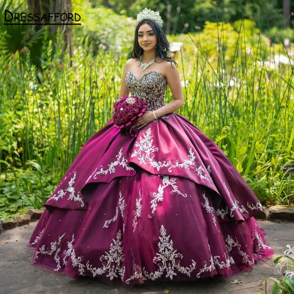 

Женское бальное платье, милое кружевное платье с аппликацией на 16 лет, 15 лет