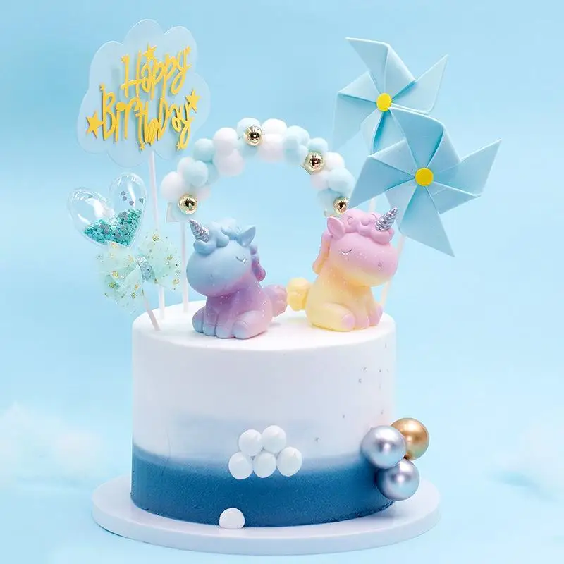 

Unicorn Cake Topper White Cloud Cotton Cake Topper Personalised Unicorn Birthday Party Decorations Kids Baby Shower Supplies