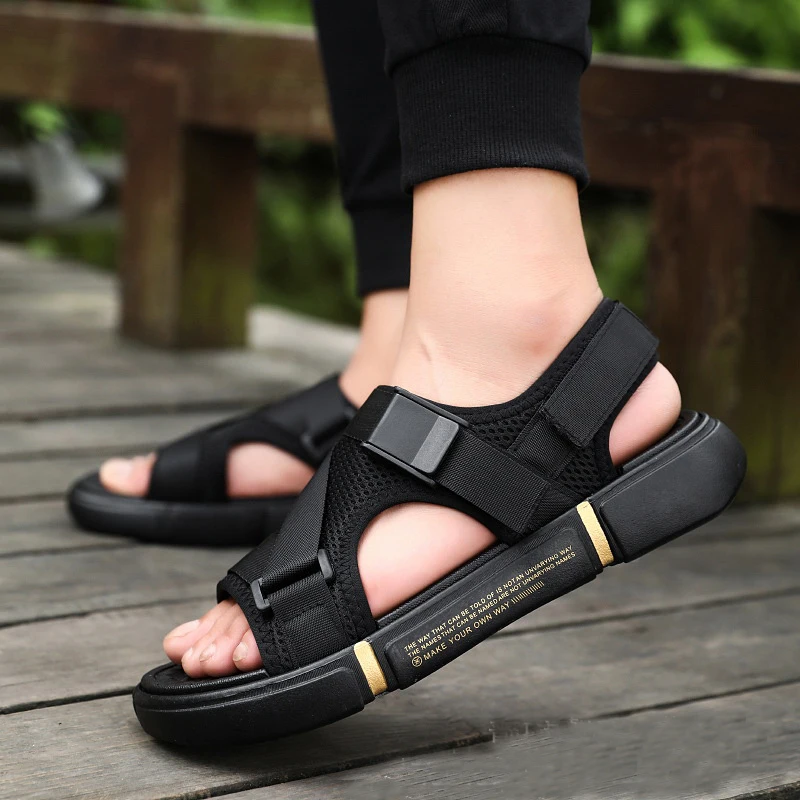 Fashion Comfortable men's sandals Sport Adjustable Strap Summer Walking Hiking Sandals, Teenagers Open-Toe Sandals for men