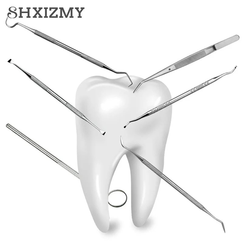 1/6 шт. зубной налет из нержавеющей стали