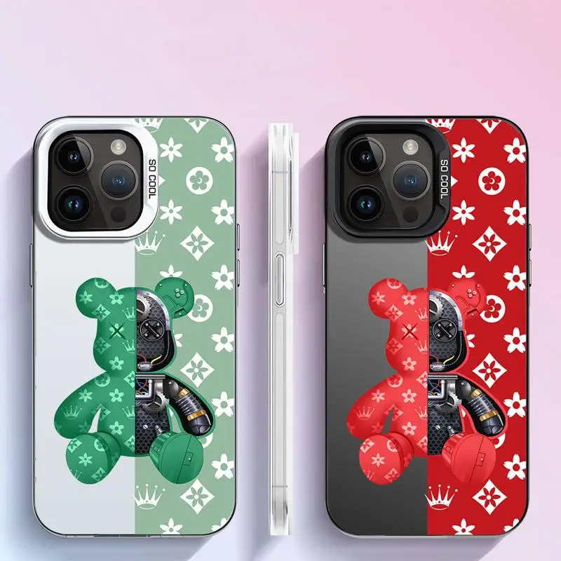 Фото Роскошный робот B-Bear для Apple iPhone 15 Pro Max 14 Pro 13 12 11 Pro Max 14 Plus, противоударный чехол №1