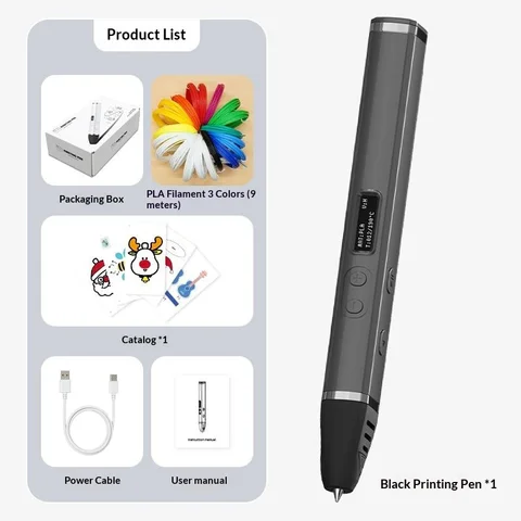 3D-ручка для рисования  OLED White Plastic