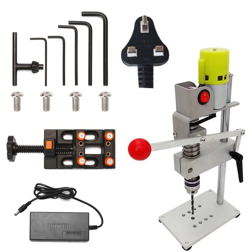 

Mini Bench Drill Drilling Machine Milling Machine Household Electric Drill DIY Precise Hole Puncher 7-Speed Benchtop Drilling