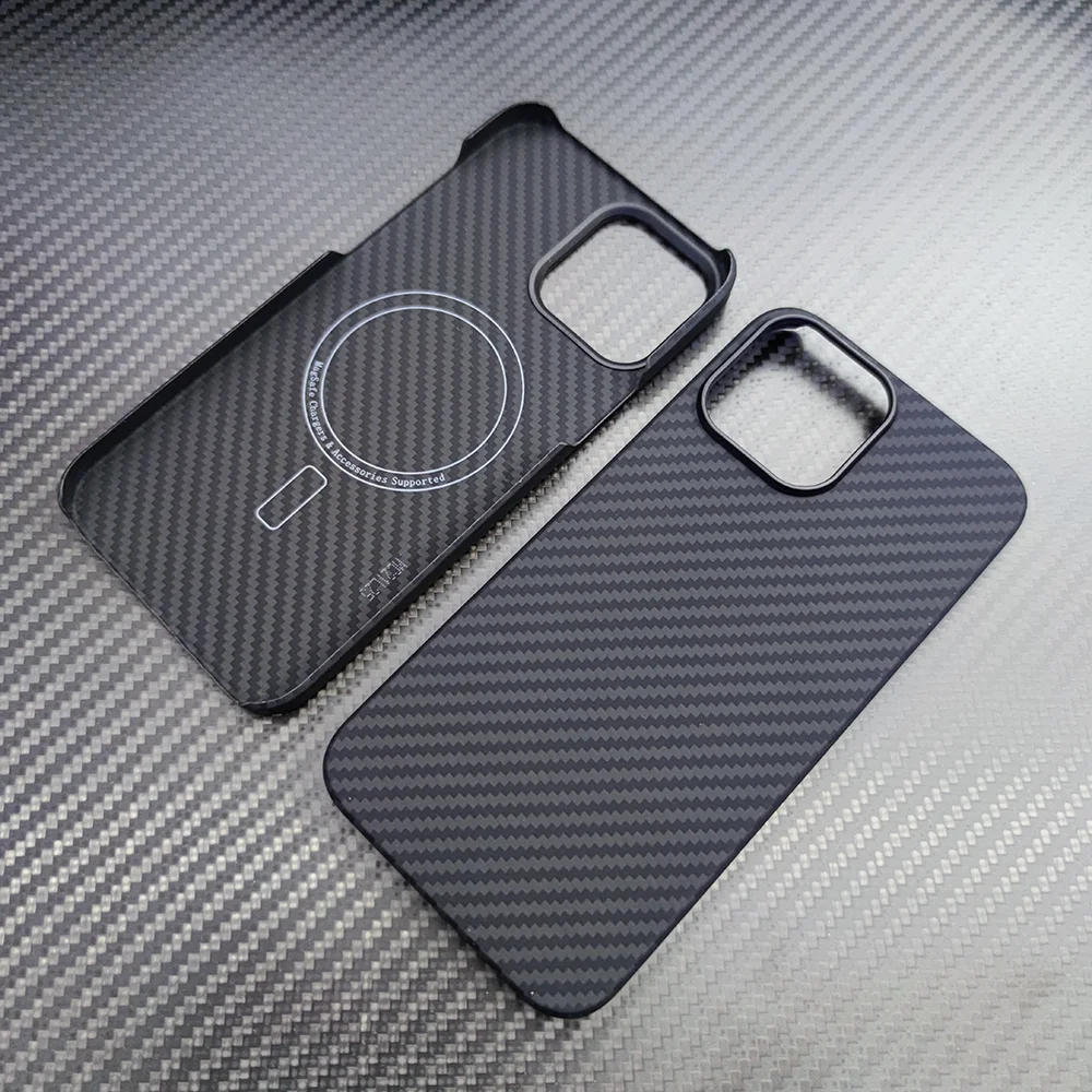 Ceny Dla Magsafe Magnetic Dla IPhone 14 13 Pro Max Obudowa Z Włókna Węglowego Ochrona Obiektywu Z Włókna Aramidowego Czarna Obudowa Telefonu Dla IPhone 14 Pro