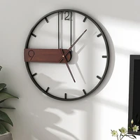 modern silent wall clock wood digital design large live room decor wall watches art luxury horloge murale home decoration