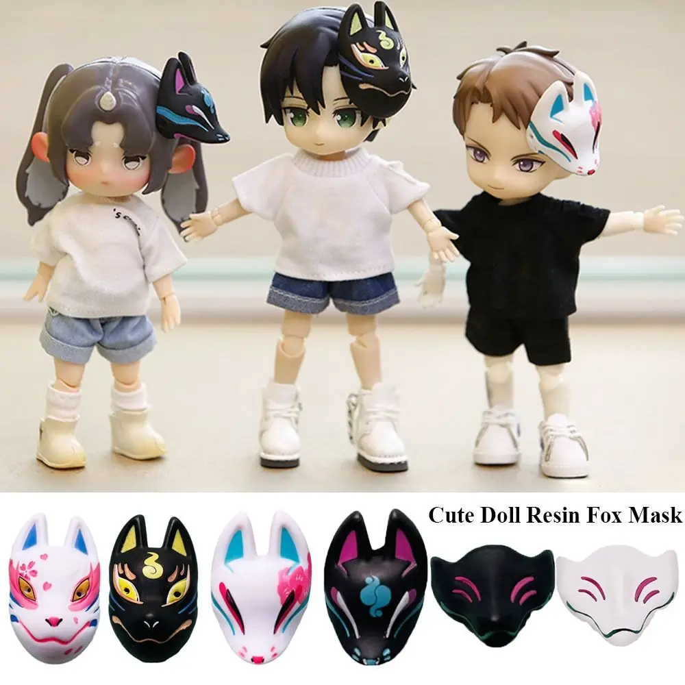 

Cute Doll Resin Fox Mask for 1/11 ob11 Dolls Clothing Accessories for 1/12 BJD Dolls for Molly Doll Mask for ymy Props