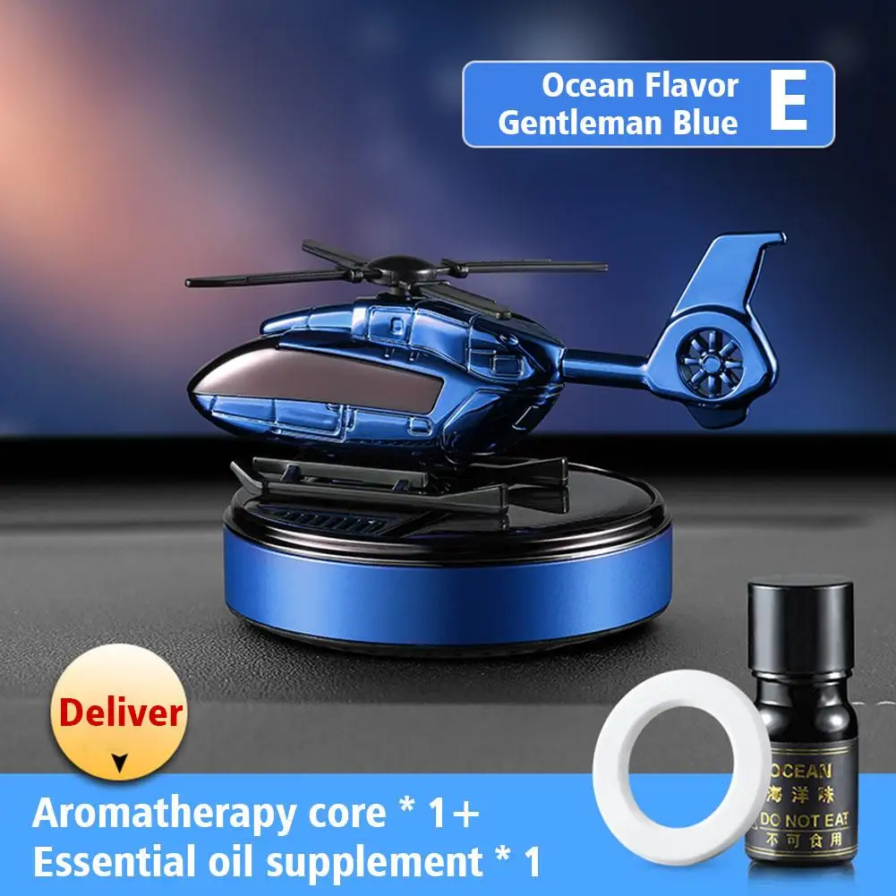

Car Solar Air Freshener Dashboard Airplane Decoration Aromatherapy Helicopter Propeller Flavoring Rotating Deodorant Diffuser