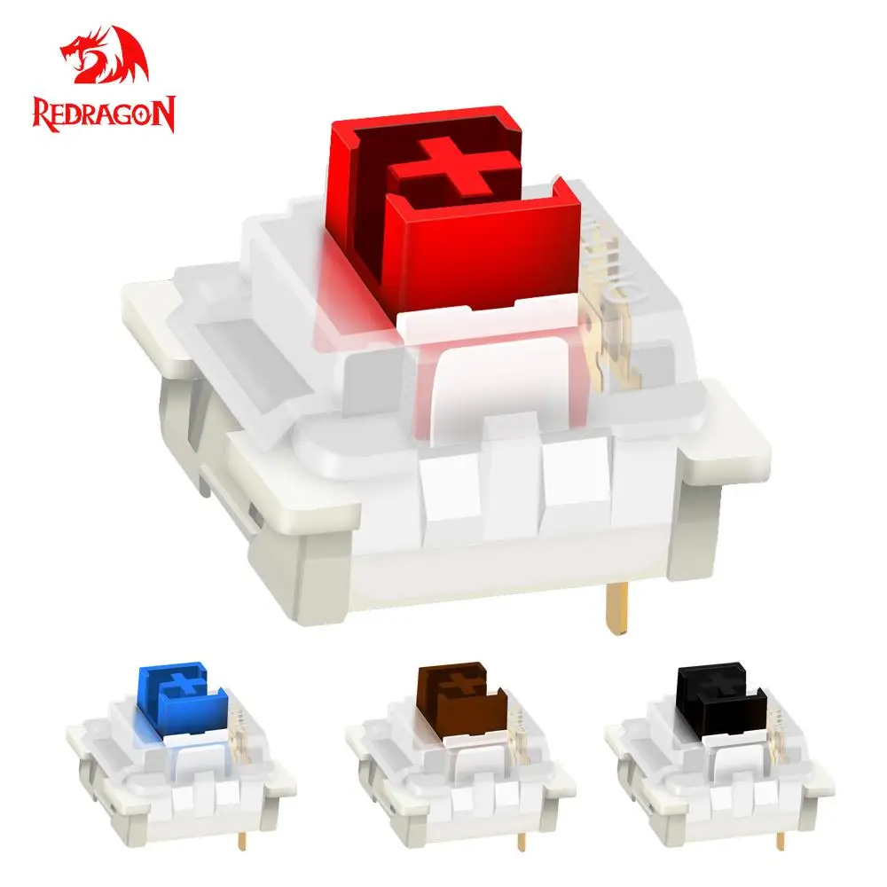 REDRAGON SMD RGB Outemu MX низкопрофильный переключатель на половину высоты 8,0, 3-контактный щелкающий линейный тактильный бесшумный механический пере...