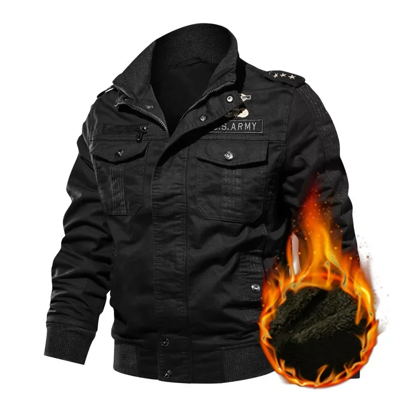 

New2022 Plus Size Military Jacket Men Spring Autumn Cotton Pilot Jacket Coat Men's Bomber Jackets Cargo Flight Jacket Male 6