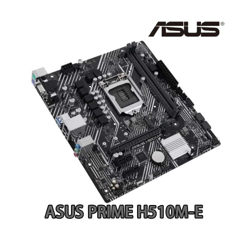Новый ASUS PRIME H510M E Intel Micro-ATX H510 AMD PCIe 4 0 M.2 DDR4 64G SATA 6Gb/ USB 3 2 десктопная материнская плата