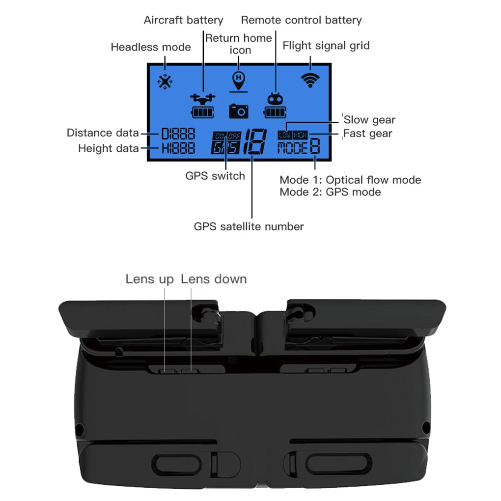 

Camera Drone Remote Control Aerial Photography Quadcopter 500mAh Rechargeable Controller Flying Toy Aircraft Accessories