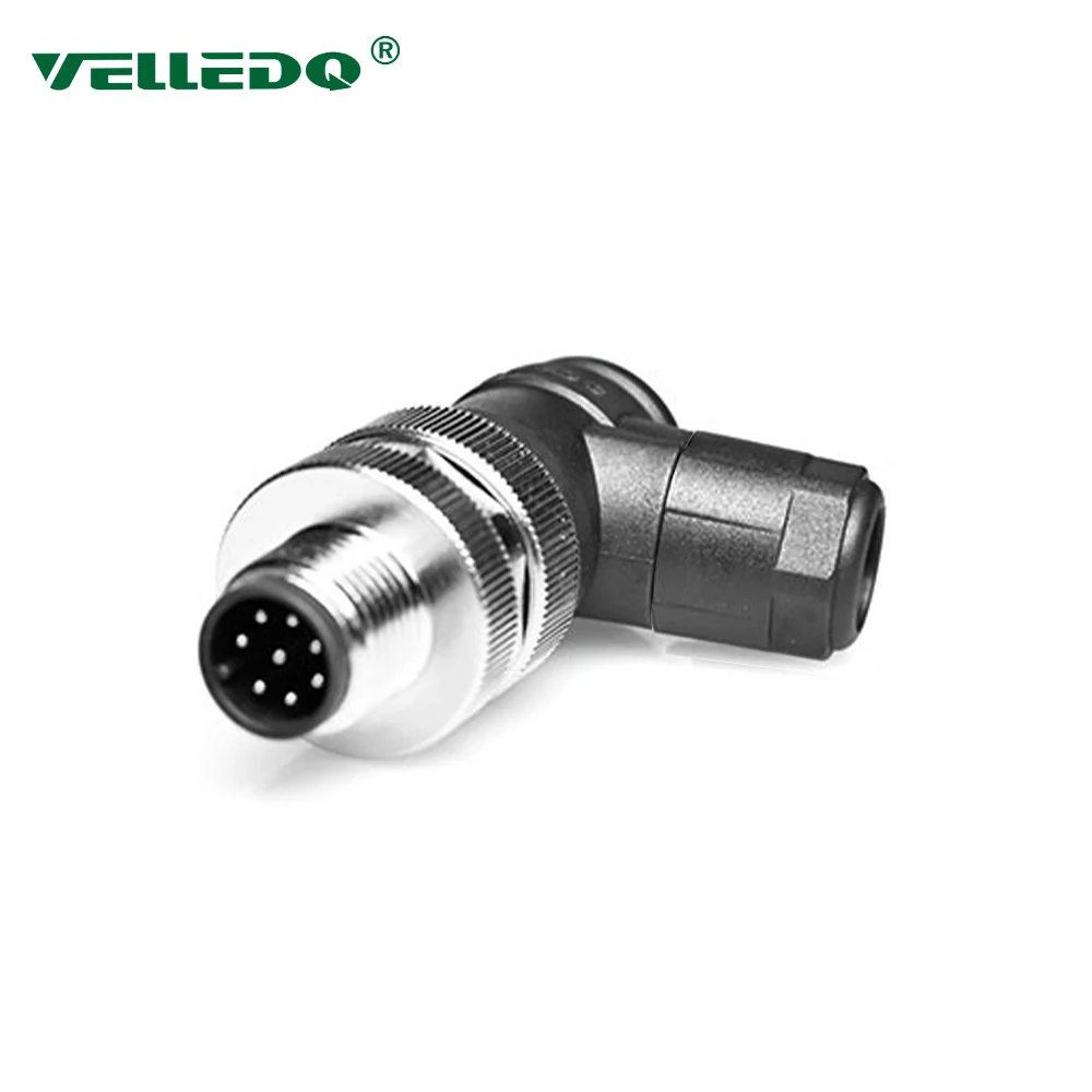

M12 Connector, Male, 8 Pins, Angle, IP65, PG7, PG9, CE, ROHS