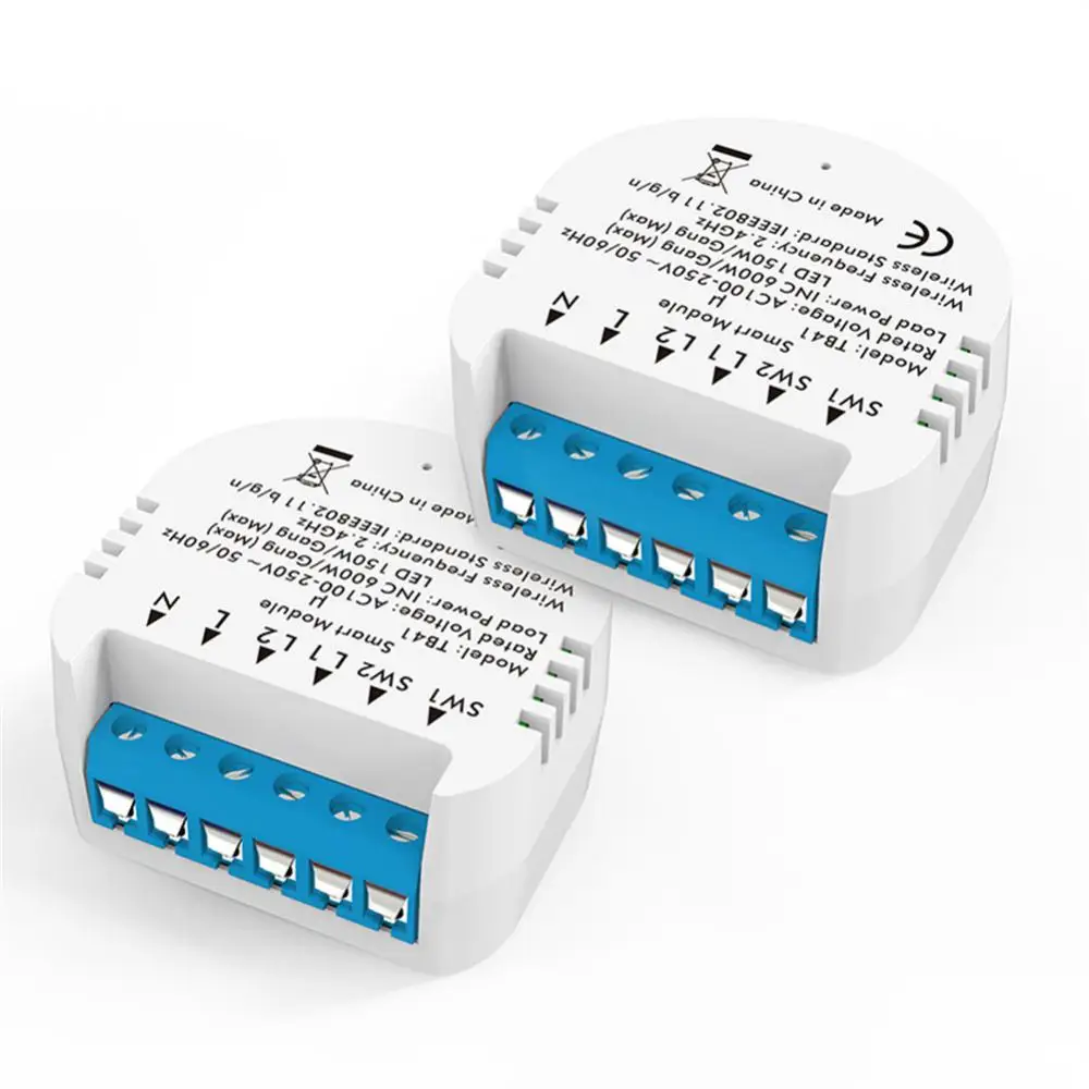 

Intelligent Lamp Switch Diy Wifi Mini Breaker Voice Control 2-way Tuya Switch Module Works With Alexa Google Home Smart Life