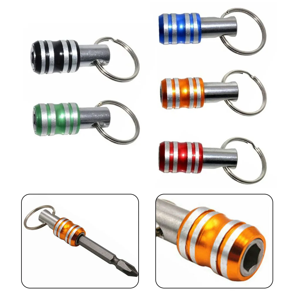 

1/4inch Hex Shank Screwdriver Bits Holder Extension Bar Drill Screw Adapter Quick Release Keychain Easy Change