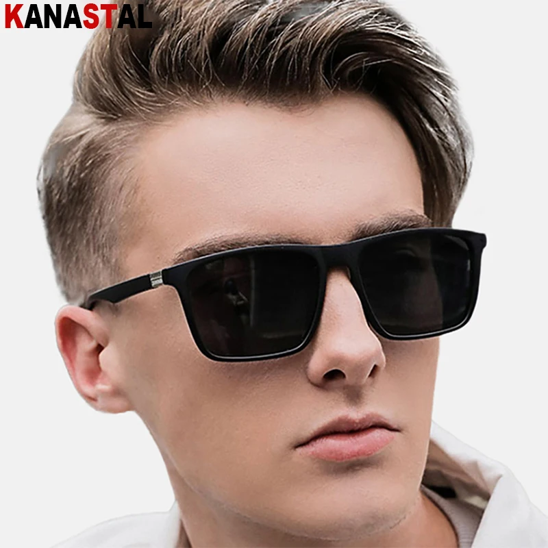 

Men Polarized Sunglasses UV400 TR90 Classic Sun Glasses Square Eyeglasses Frames Driving Beach Cycling Male Visor Eyewear Trend