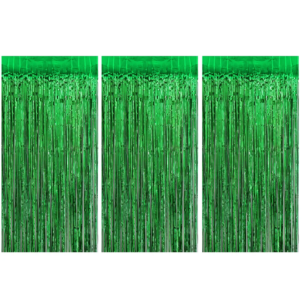 

3Pcs Tinsel Curtain Background Foil Curtain for Birthday Indoor