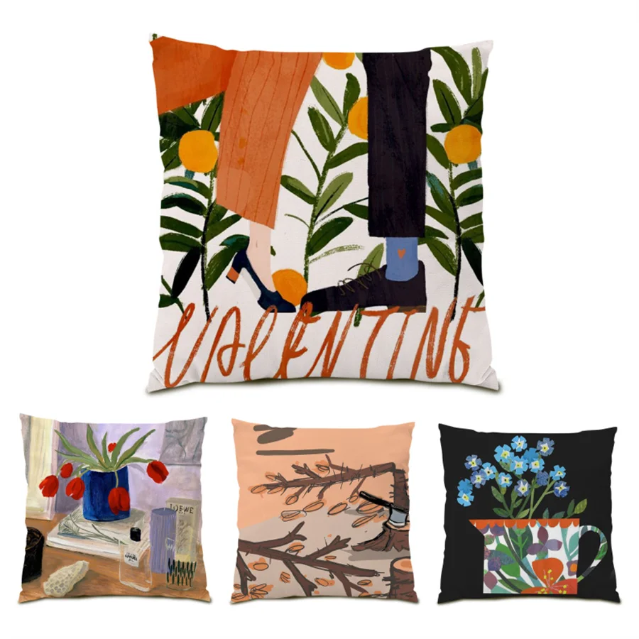 

Living Room Decoration Abstract Pattern Sofa Cover Ornamental Pillows for Living Room Velvet Sofa Decorative Pillow Cases E0343