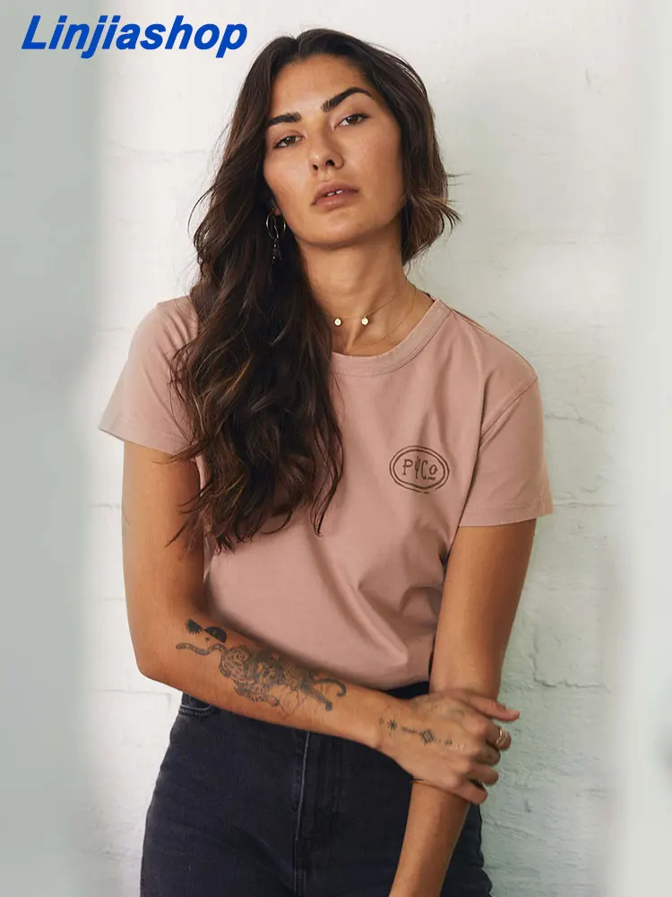 

Футболка женская оверсайз с круглым вырезом, уличная одежда с надписью, топ с коротким рукавом, Повседневная Свободная рубашка, на лето