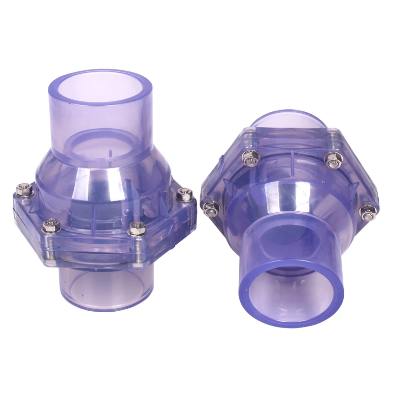 

Hi-Quality Transparent UPVC Flap Check Valve Sewer Deodorization Non-Return Valve Industrial Water Pipe Connectors ID 40 50 63mm