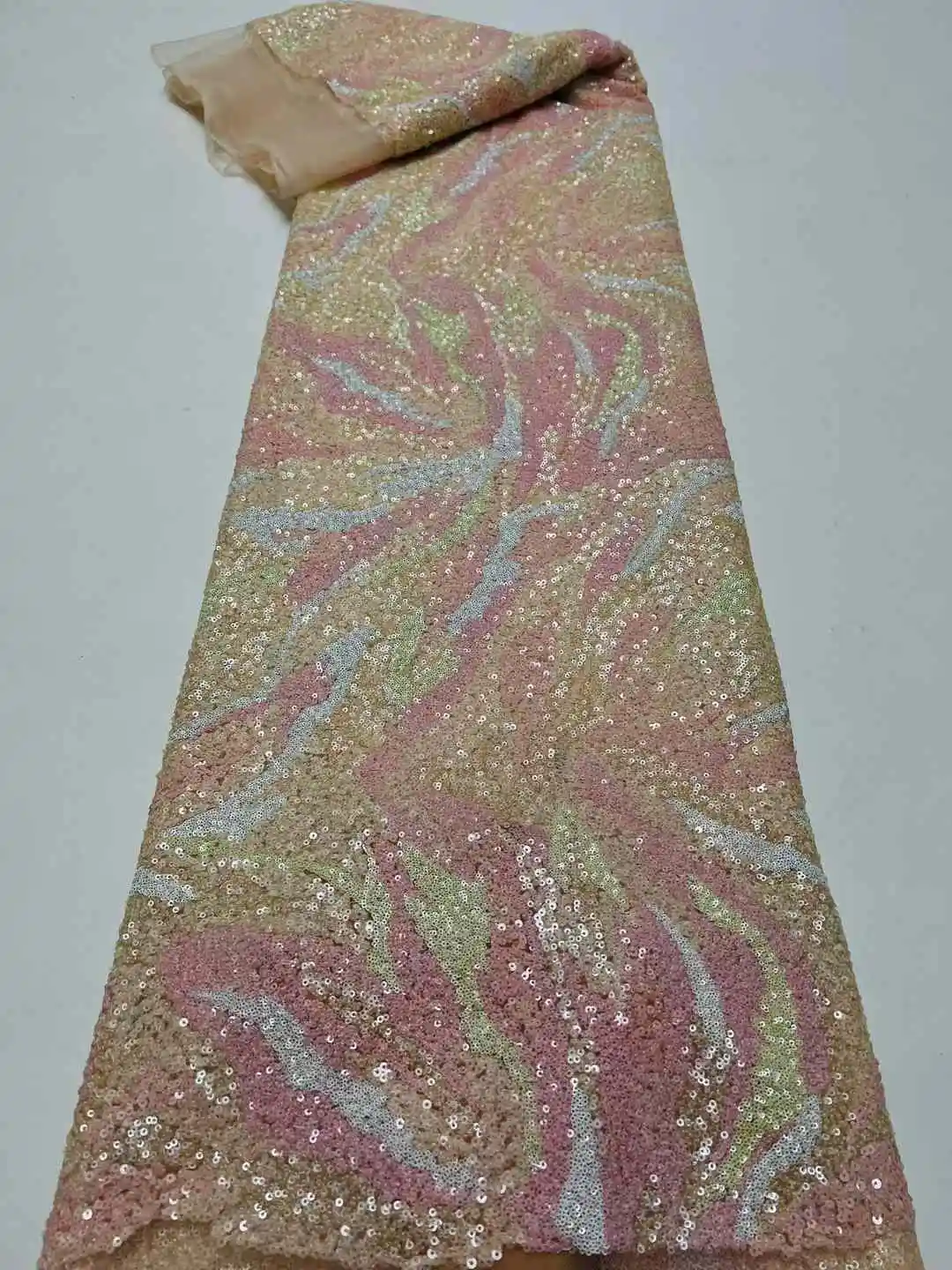 Африканская кружевная ткань с блестками вышивка бисером нигерийская свадебная