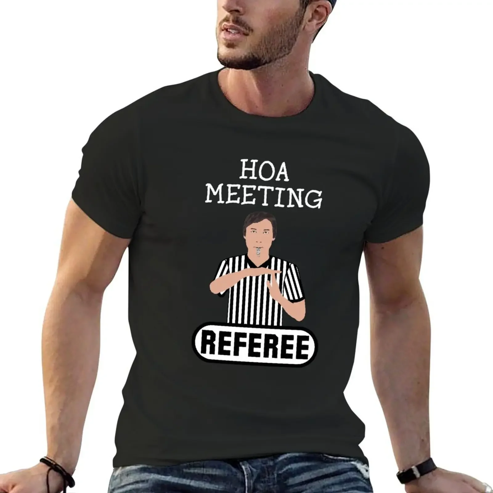 Футболка HOA Meeting Referee Time Out Home Owners Association футболки с рисунком аниме мужские рубашки