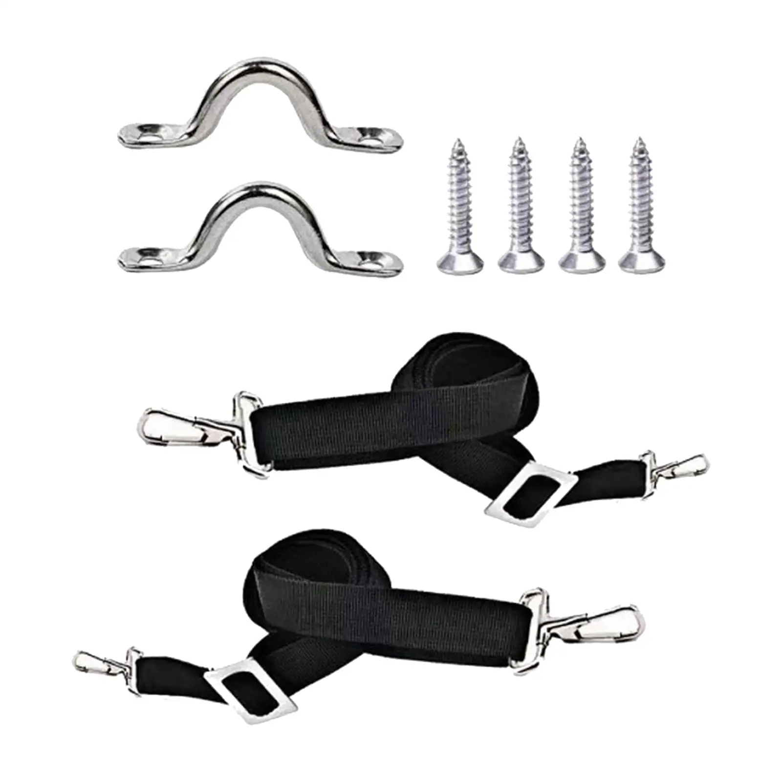 

2Pcs Adjustable Bimini Top Straps Eye Straps with Loop Snap Hooks Boat Awning Hardware Bimini Awning Straps for Yacht Canopy