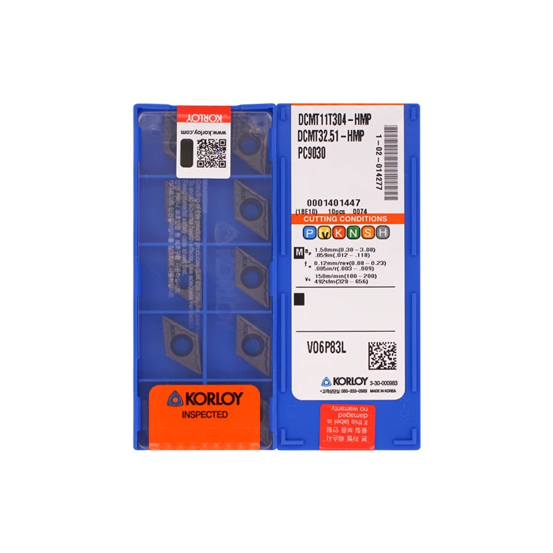 10 шт. KORLOY Оригинальный DCMT 070204 070208 DCMT11T302 DCMT11T304 DCMT11T308 HMP NC3020 NC3030 NC3120 PC9030 Токарные