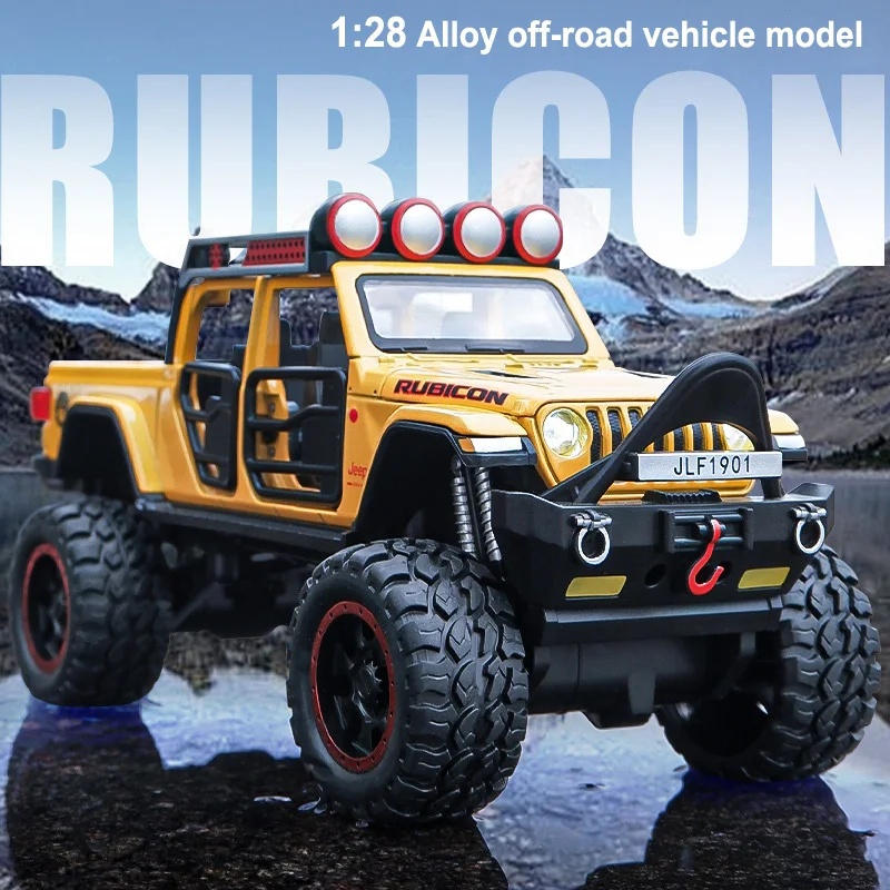 Модель автомобиля Jeep Gladiator 1:28 модель из сплава с большими шинами игрушечный
