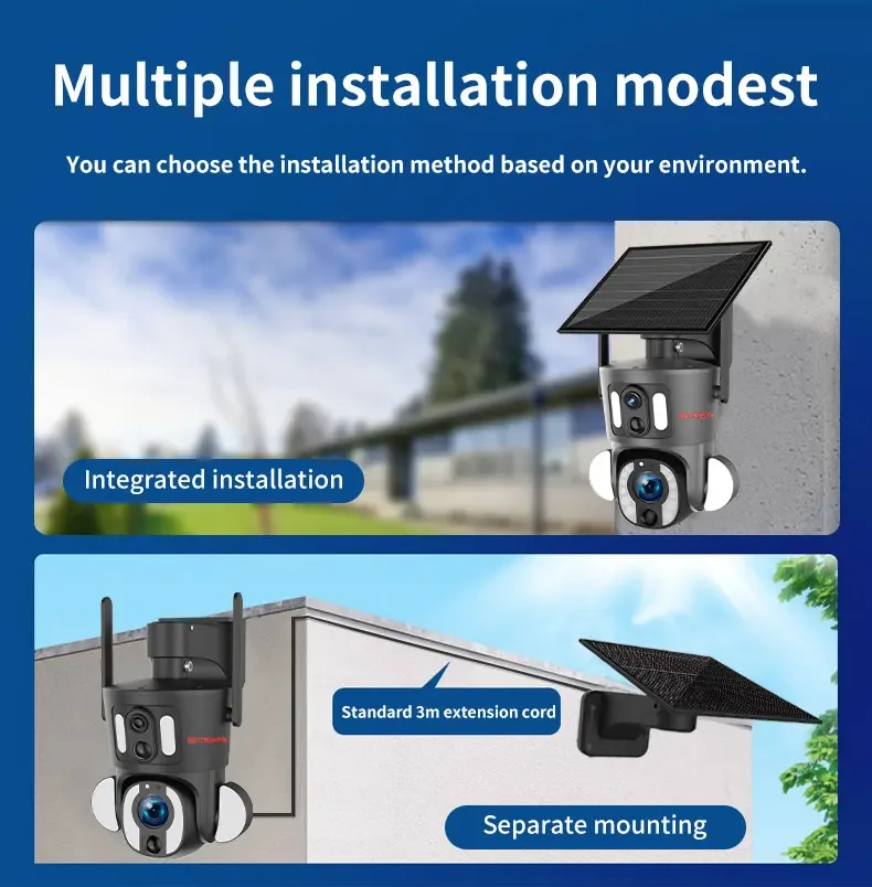 VESAFE Новый дизайн Daul Lens Панорама Умный дом Система безопасности IP CCTV 5MP Камера