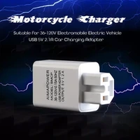 motorcycle mobile phone charger suitable for 36 120v electromobile electric vehicle usb 5v 2 1a car charging adapter