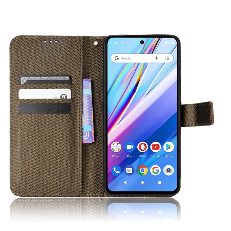 Чехол для BLU G91 Pro V2156A Роскошный чехол-книжка из искусственной кожи с отделениями