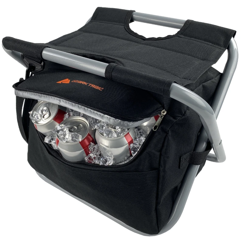 

24 Can Soft Sided Cooler & Folding Chair 2-in-1 Combo, Black