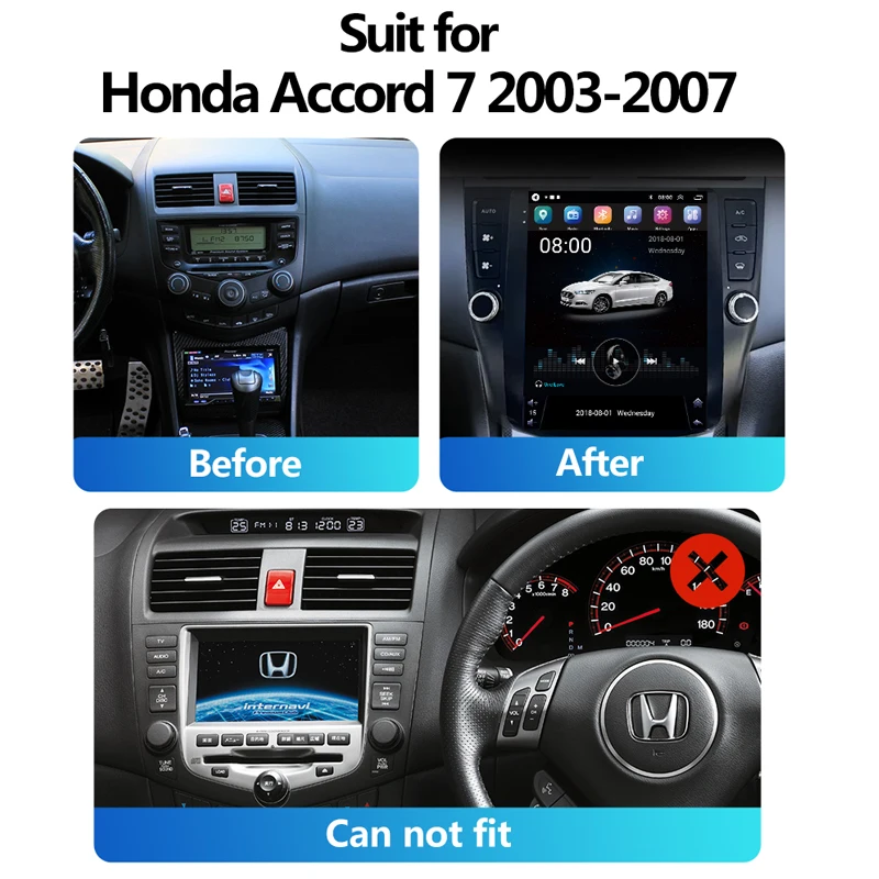 ROADIVOX 9 7 &quotAndroid 12 0 экран Tesla Style Автомобильное радио для Honda Accord 2003-2007 GPS-навигация