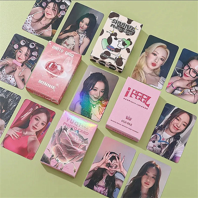 

KPOP 50pcs/set(G) I-DLE Small Card Flash Card Song Yuqi Minnie MIYEON SOYEON SOOJIN Gidle Album LOMO Card Postcard Photo Card