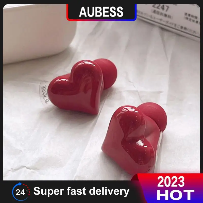 

Ipx5 Waterproof Girl Heart Trend Headset Heart-shaped In-ear Noise Reduction Headphones Fast Charging Hertbuds Heart Headset