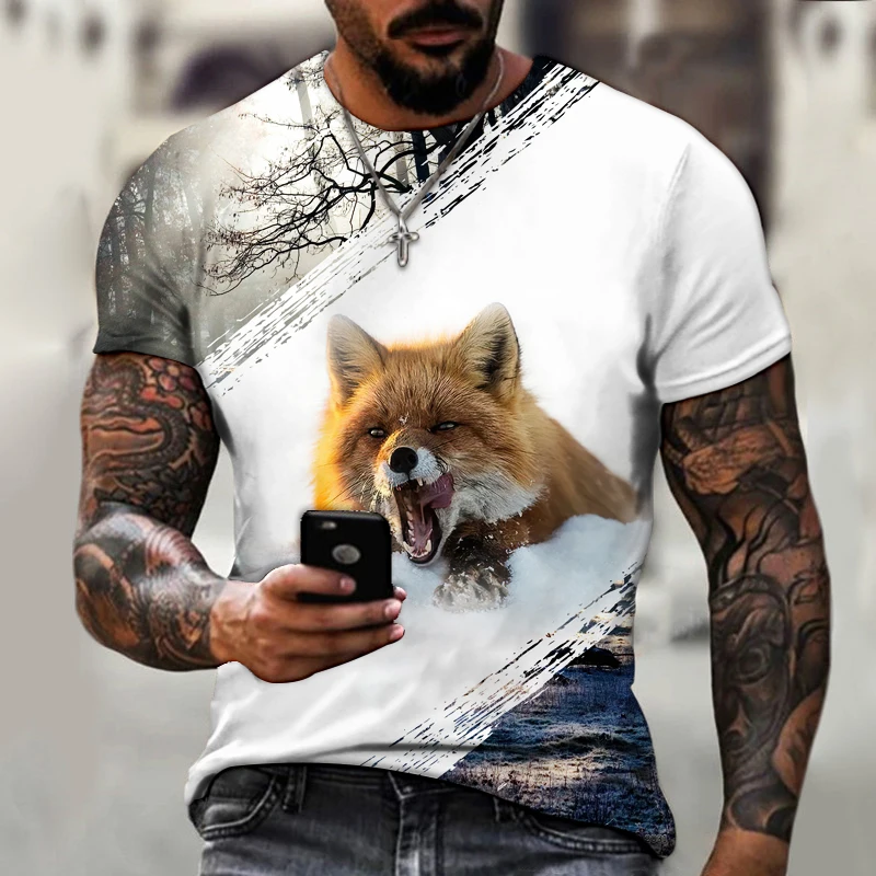 

2023 Fun Leisure Animal Head 3D Printed Men's and Women's Universal T-shirt Daily Leisure Household Outdoor Oversized Loose Top