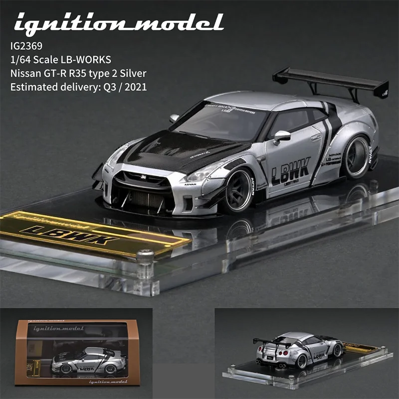 

IG 1/64 LB-WORKS Nissan GTR R35 type 2 Silver Resin Car Model