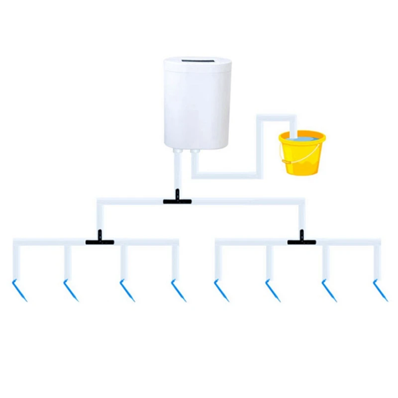 

8 Head Flowers Plants Home Sprinkler Drip Irrigation Device Timer System Garden Accessories