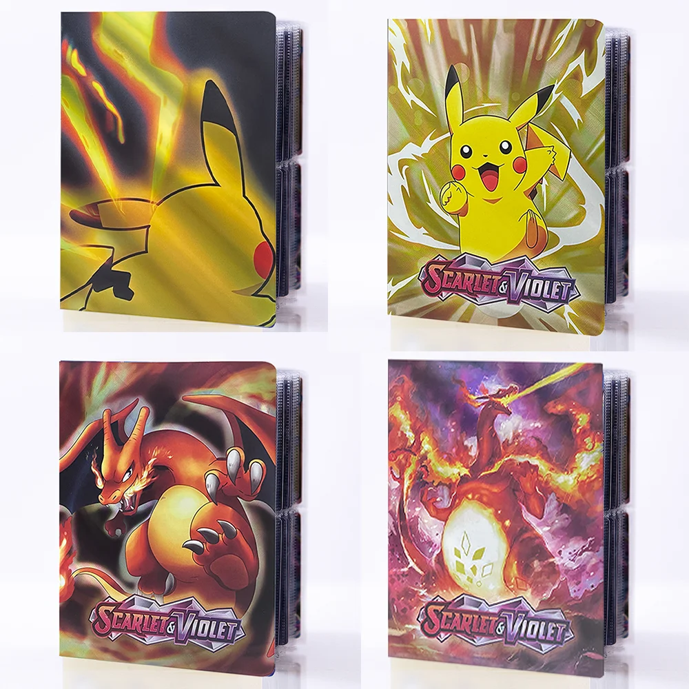 

240Pcs Pokemon Album Card Book Map Letter Mewtwo Pikachu Charizard Holder Binder Collections Folder Card Protector Notebook Gift