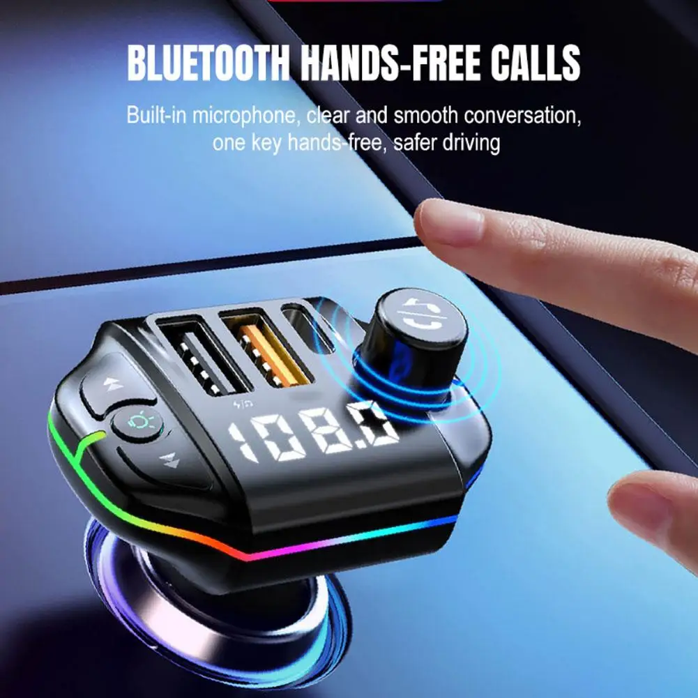 

Автомобильный FM-трансмиттер A10 с Bluetooth 5,0 и двумя USB-портами