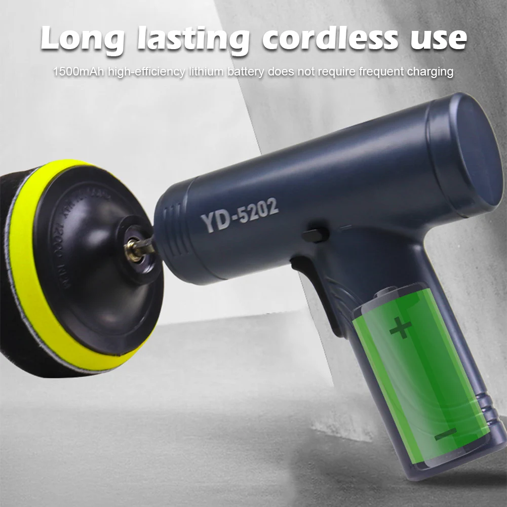 Беспроводная полировальная машина для автомобиля перезаряжаемая от USB