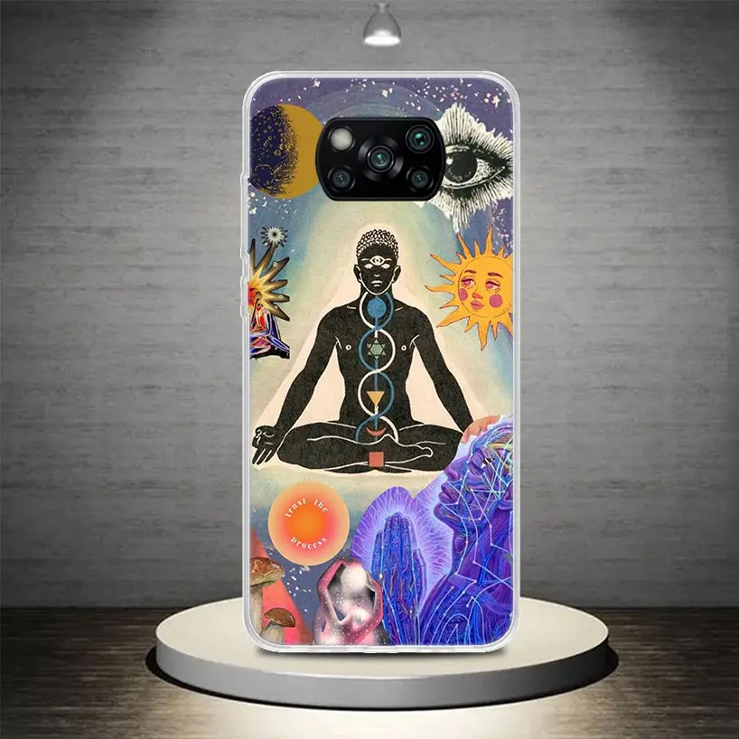 Чехол для телефона Chakra Insist Yoga Xiaomi Poco X6 X7 X5 X4 X3 Nfc F6 F5 Pro F4 Gt F3 M5S M4 M3 M5 Мягкий чехол