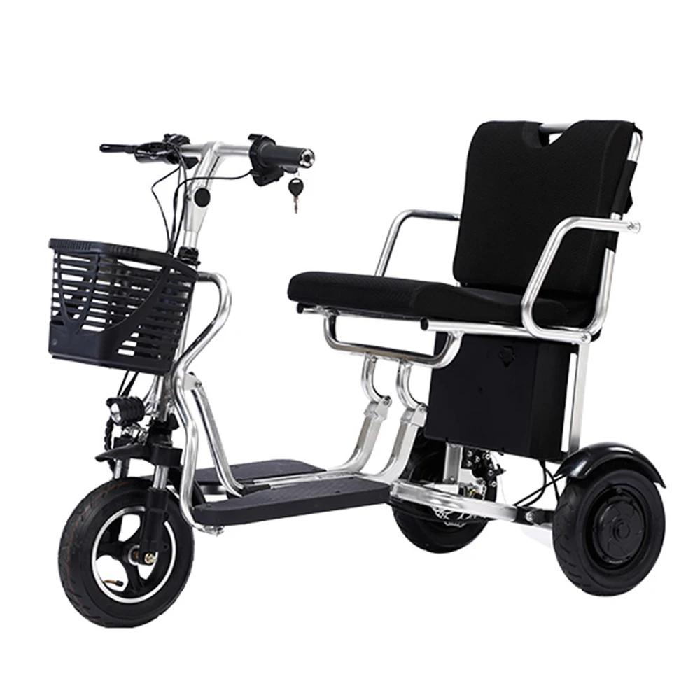 

Aluminum Alloy Folding Of Electric Tricycle For Adult Walking Battery Motorcycle And Family Picking Up And Dropping Off Children