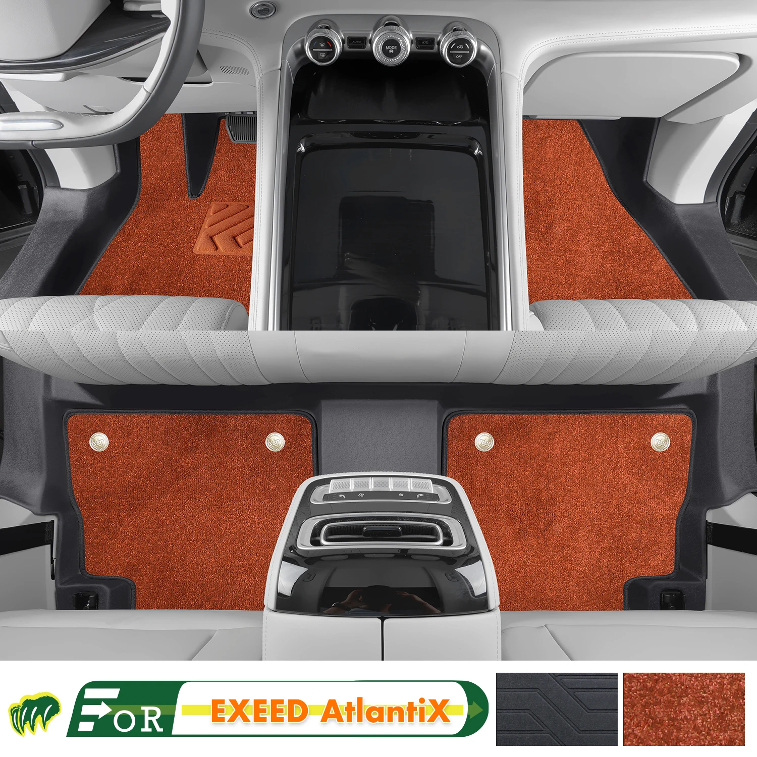 Автомобильный напольный коврик с левым рулем для EXEED AtlantiX 2023-2024 полноразмерный